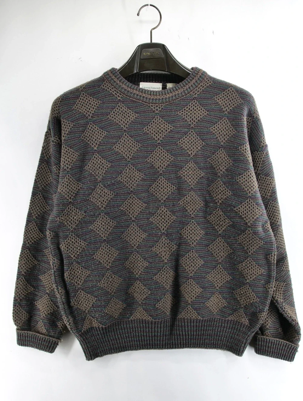 VTG Potomac Collection Sweater Mens M 90s Y2K Wool Blend Holiday Grandpa Italy